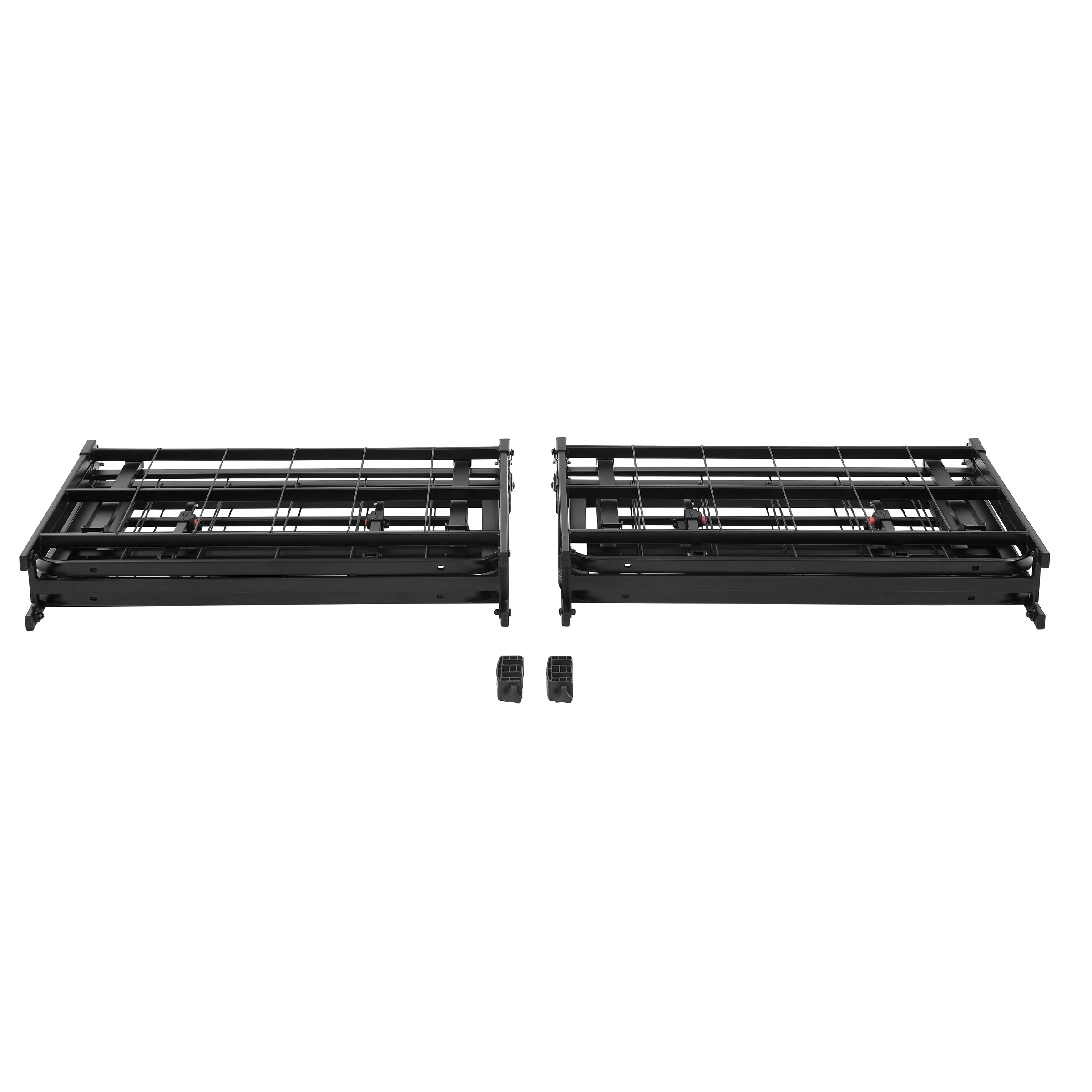 Mainstays 14 Inch High Quad Fold Steel Platform Bed Frame, Full, Black - Image 2