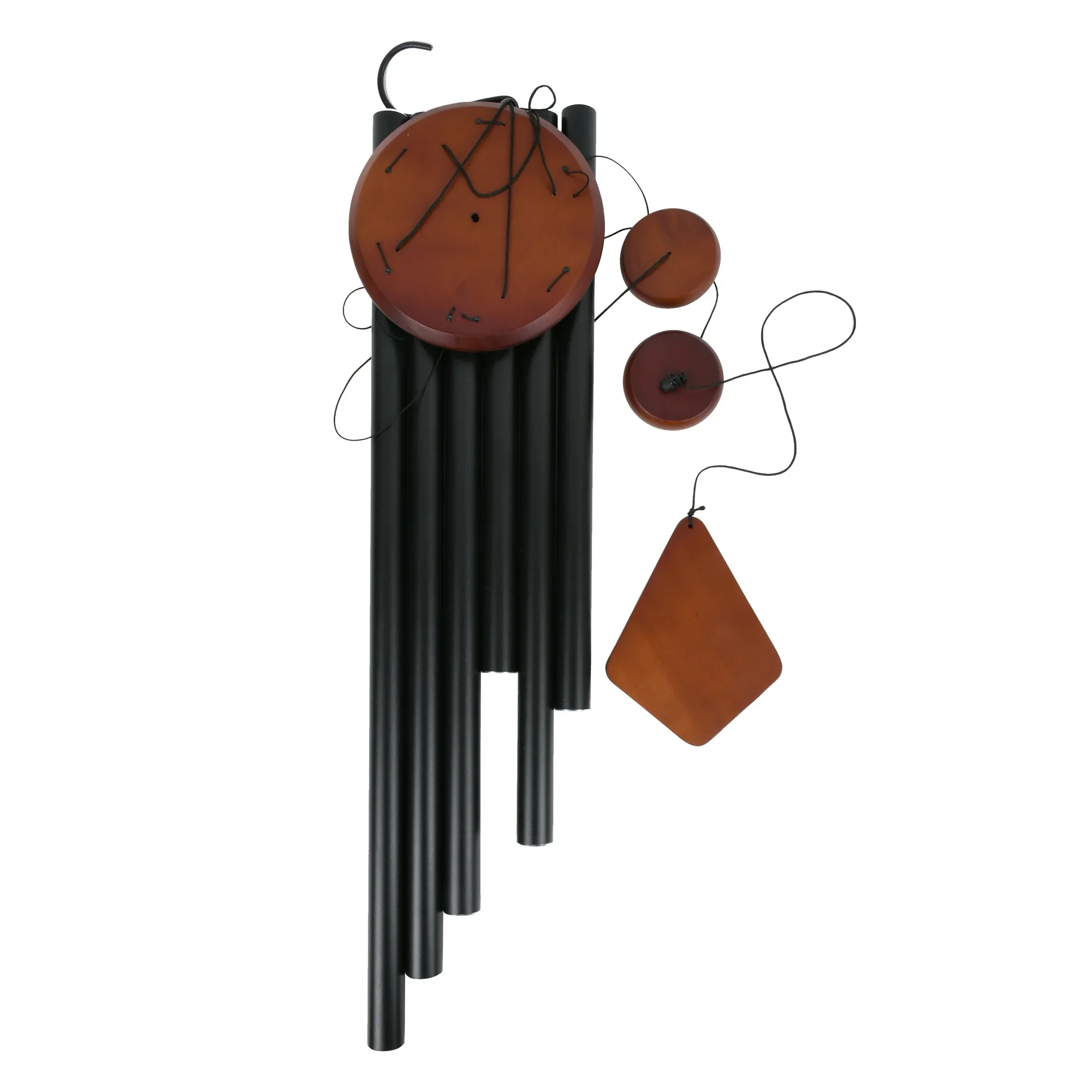 Mainstays 4607110A 50.8"H Black Metal Outdoor Wind Chime - Image 3