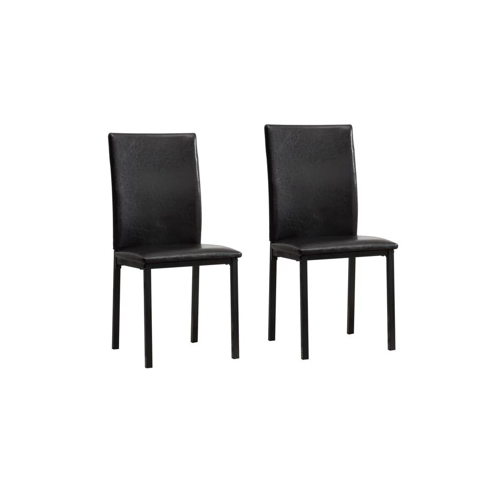 Mainstays 5 Piece Dining Set, Brown/Black - Faux Marble - Image 3
