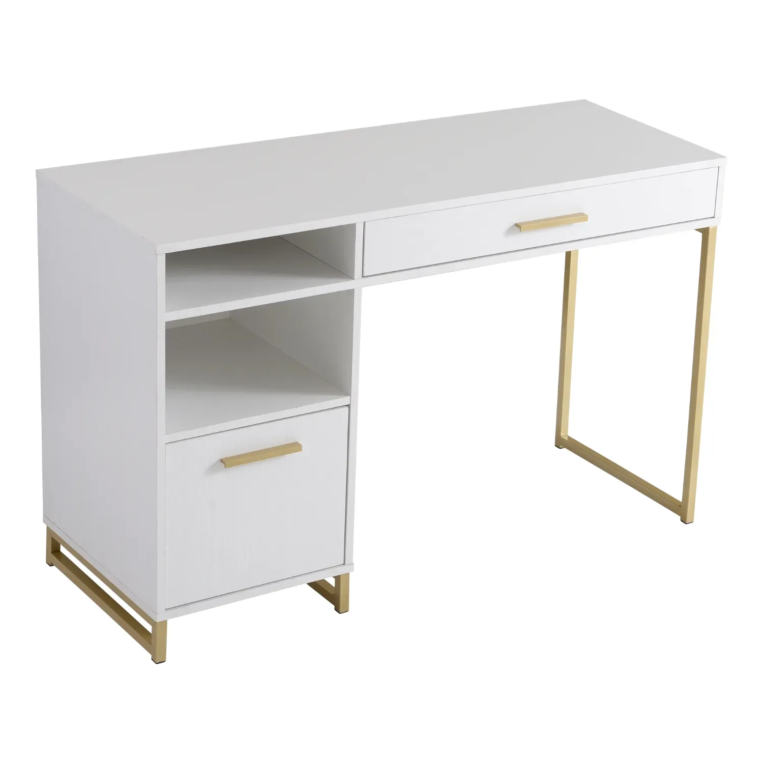 Mainstays WD MTL DESK White Metal Desk, Durable Compact Office Workspace with Spacious Surface - Image 3