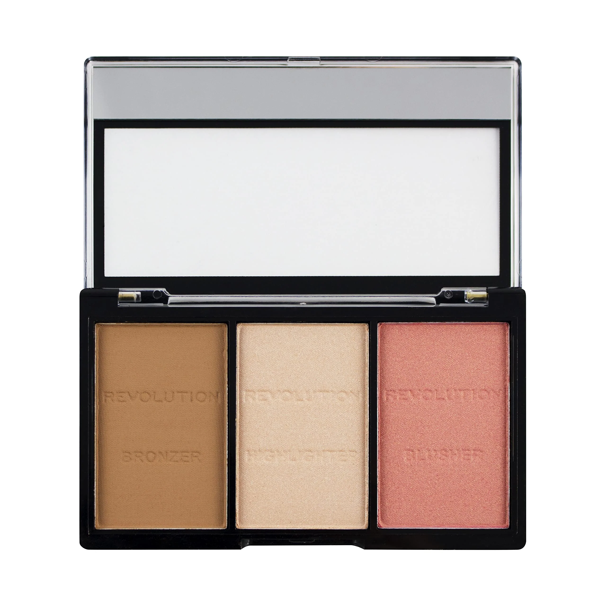 Makeup Revolution Ultra Sculpt & Contour Kit Blush Bronzer Highlighter Trio Ultra Fair C01 - Image 2