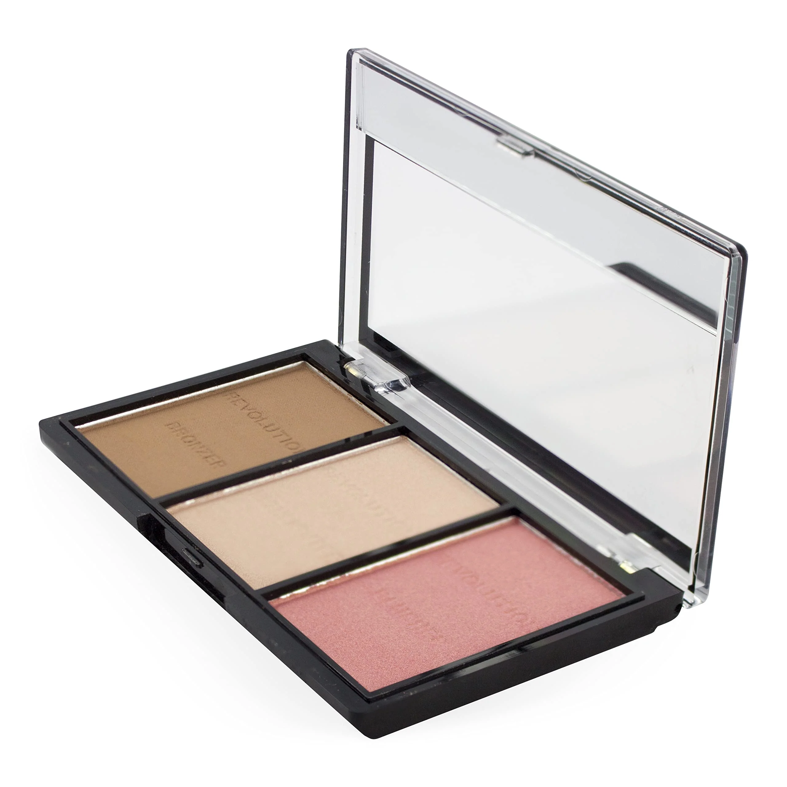 Makeup Revolution Ultra Sculpt & Contour Kit Blush Bronzer Highlighter Trio Ultra Fair C01 - Image 3