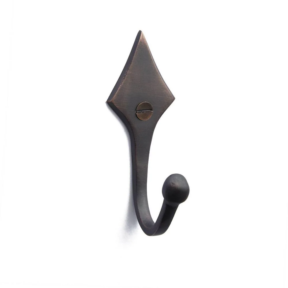 Marquis Hook - Diamond Shaped - Includes Screws - Signature Hardware Oil Rubbed Bronze
