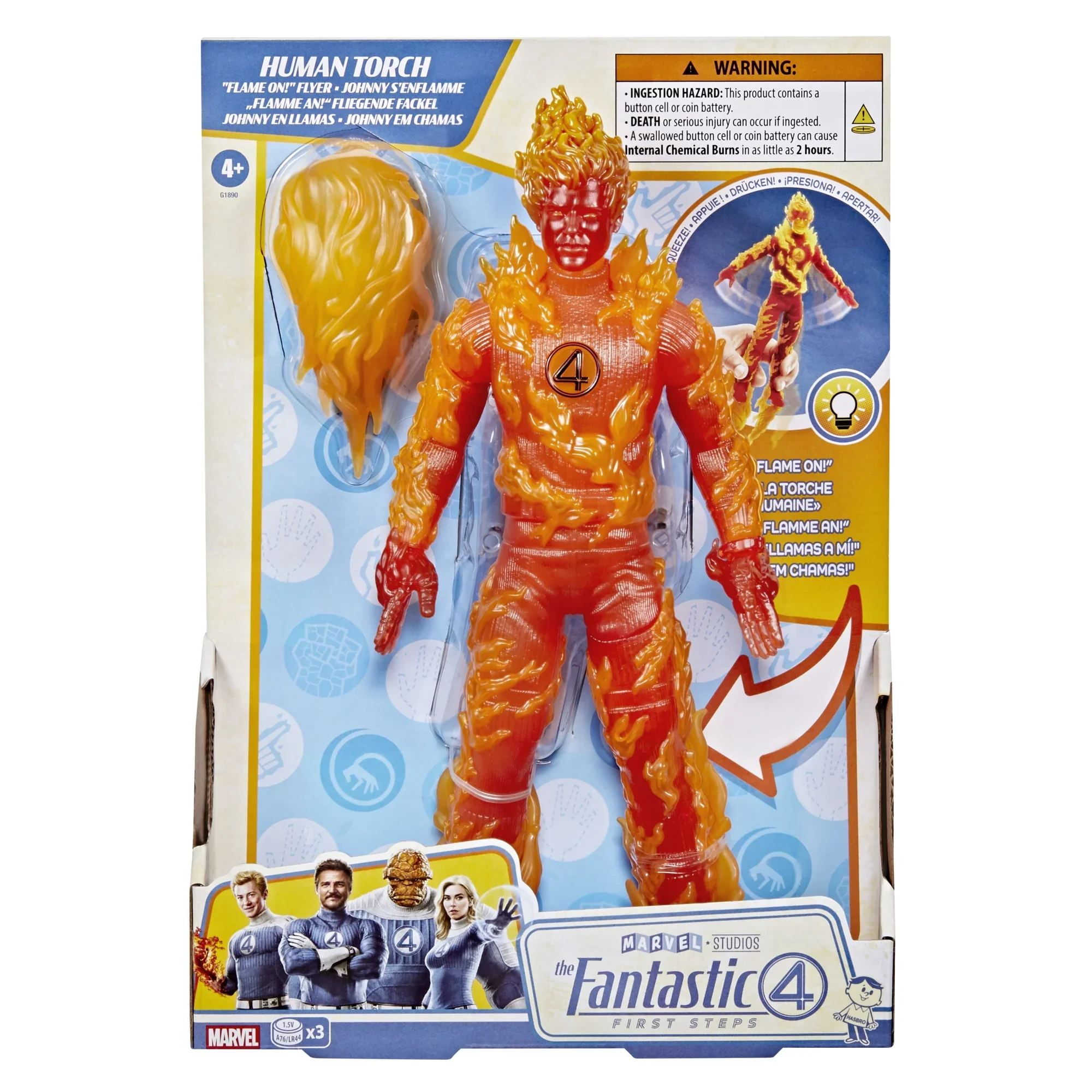 Hasbro Inc G18905L0 Marvel Studios The Fantastic Four: First Steps Human Torch Flame-On Flyer Action Figure - Image 4
