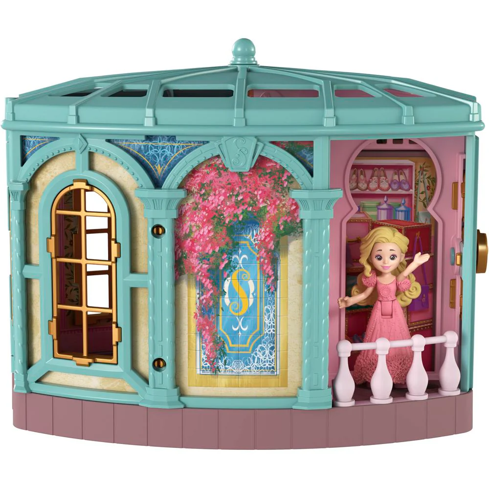 Mattel Wicked So Popular Dorm Playset with 2.75-Inch Glinda Doll, 3 Play Spaces, 9 Accessories, Movable Arms, JFM21 - Image 6