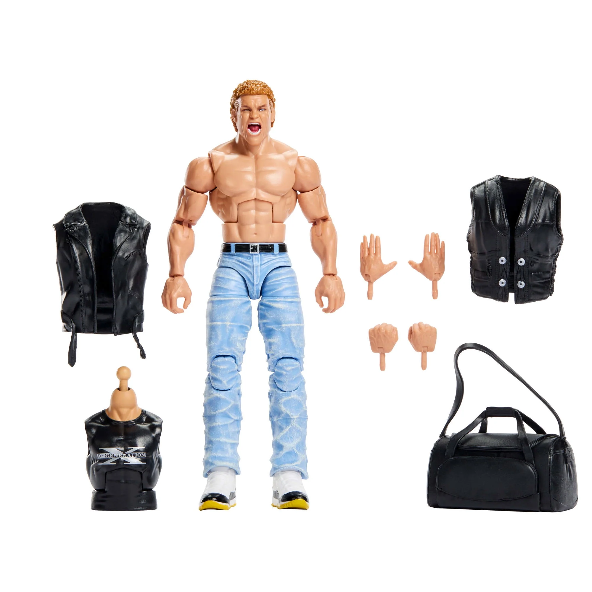 Mattel WWE Elite Sid Vicious Action Figure, Monday Night War Series 10, 6-Inch, Multicolor, Interchangeable Hands and Accessories, JHX37