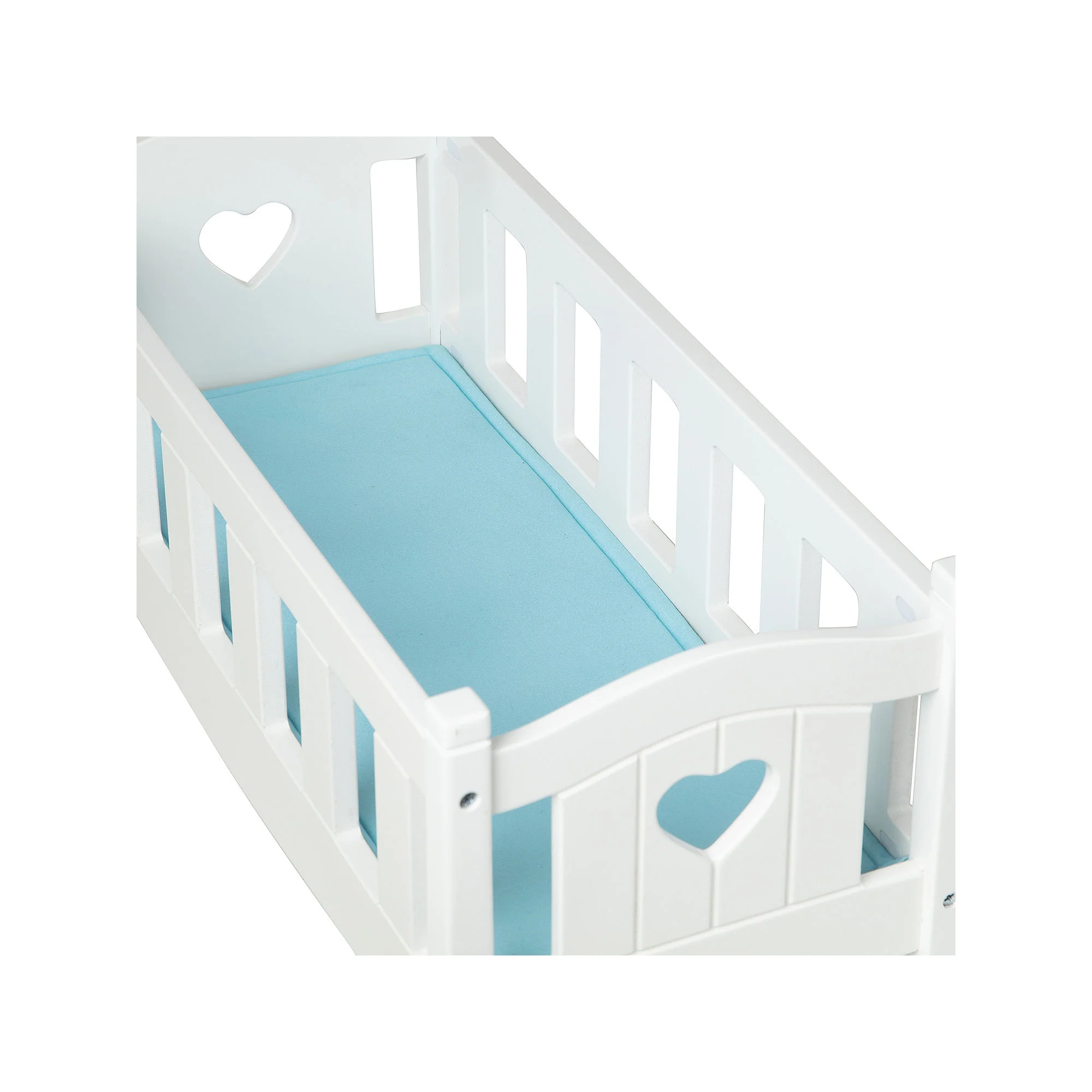 Melissa & Doug 31722 Mine to Love Wooden Play Cradle for Dolls, Stuffed Animals - White (2 Beds, 10.2H x 18.8W x 20.7L Assembled, Great Gift for Girls and Boys - Best for 3, 4, 5 Year Olds and Up) - Image 3