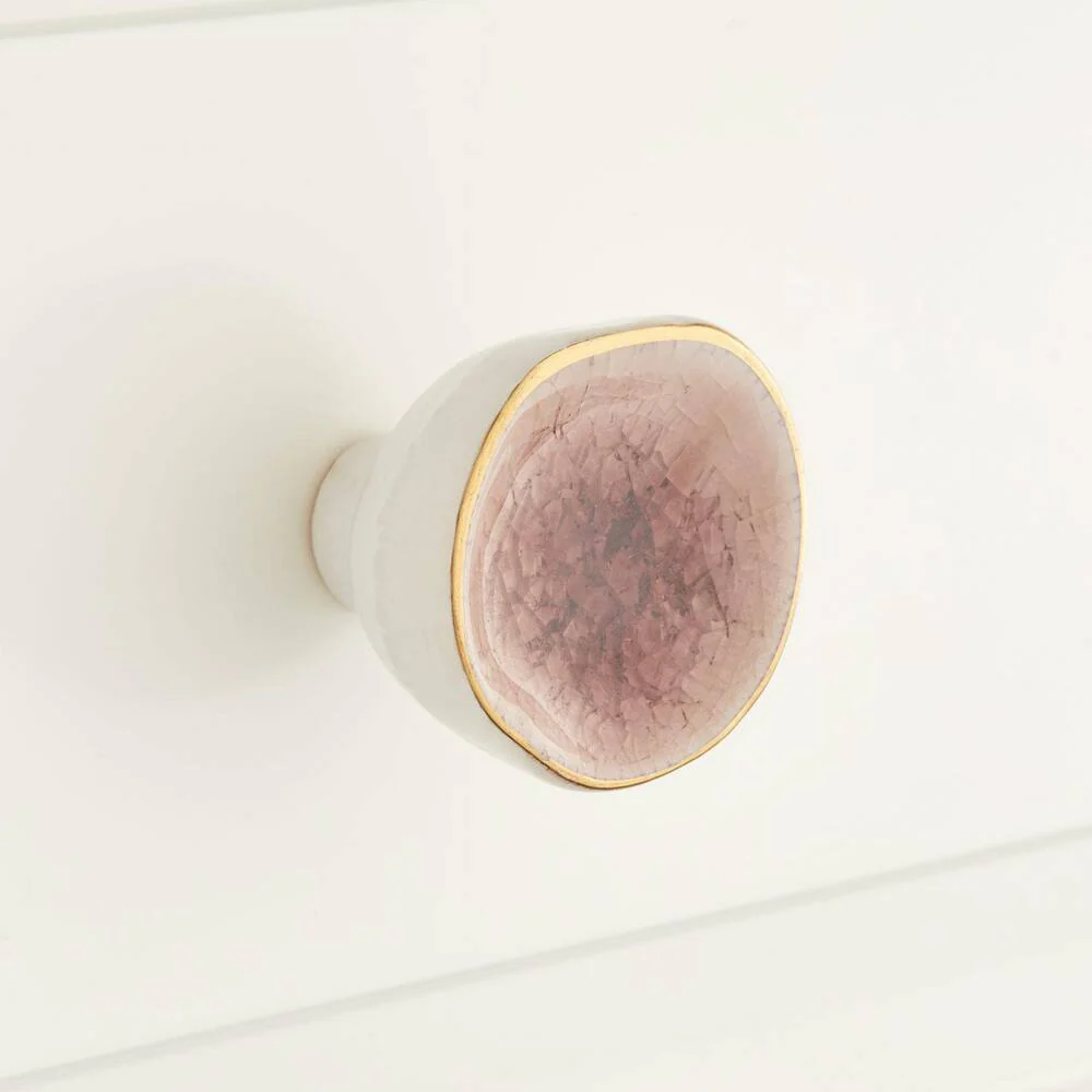 Menotti Porcelain Cabinet Knob - Rosewood