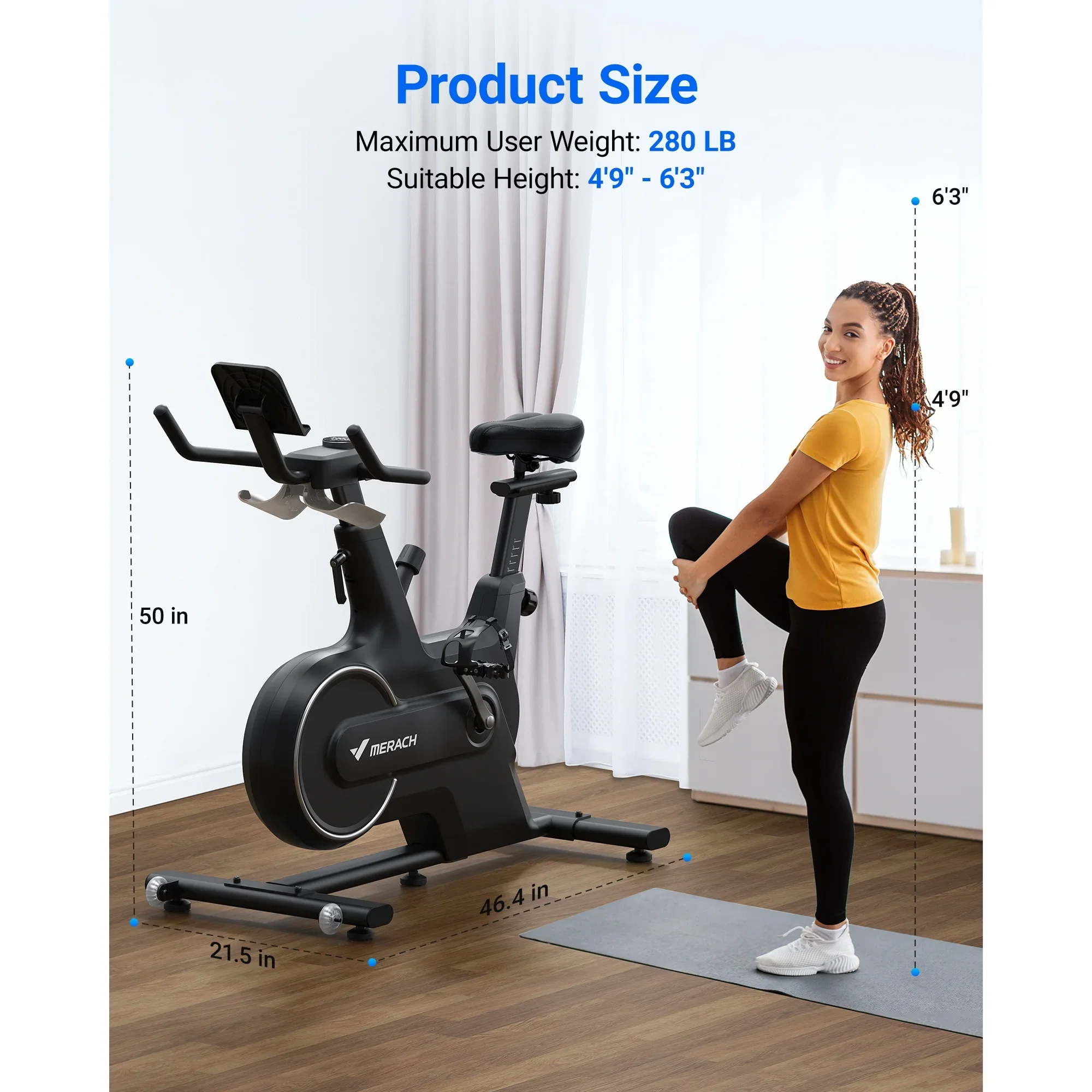 MERACH Exercise Bike, Indoor Cycling Bike for Home - Image 2
