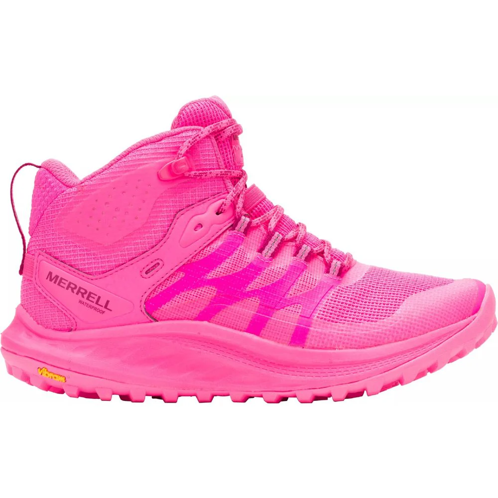 Merrell Antora 3 Mid Waterproof Women's Running Shoes Knockout Pink : 8.5 M, Rubber - Image 3