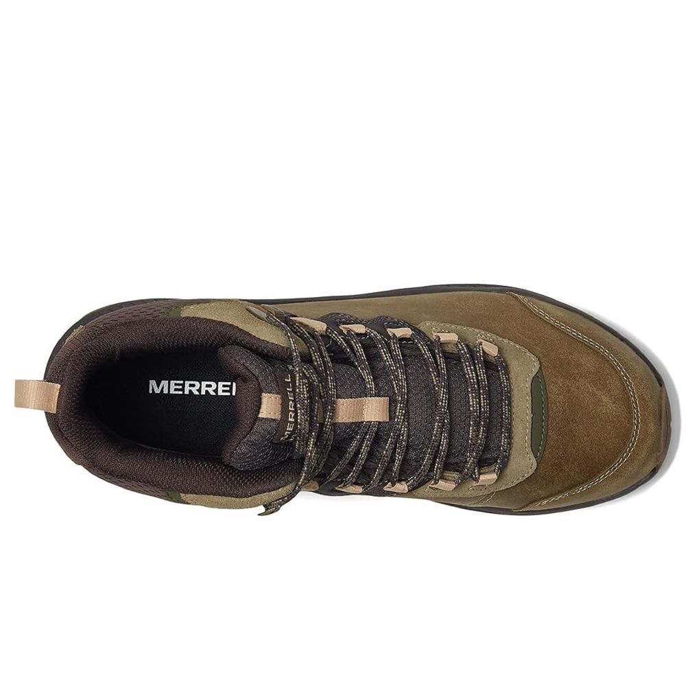 Merrell Men's Speed Strike 2 Leather Mid Hiking Boots 13 Olivine - Image 2