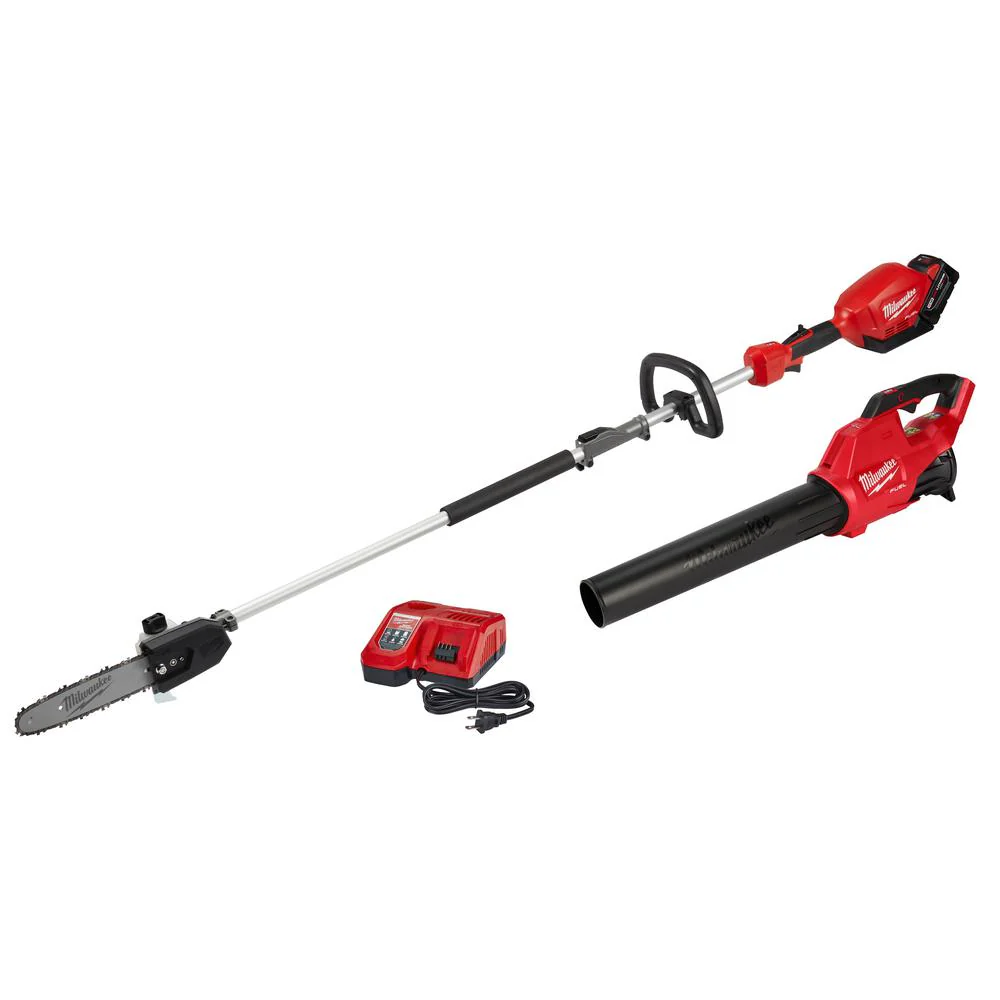Milwaukee 2825-21PSB M18 FUEL 18-Volt Lithium-Ion Brushless Cordless 10 in. Pole Saw & Blower Kit