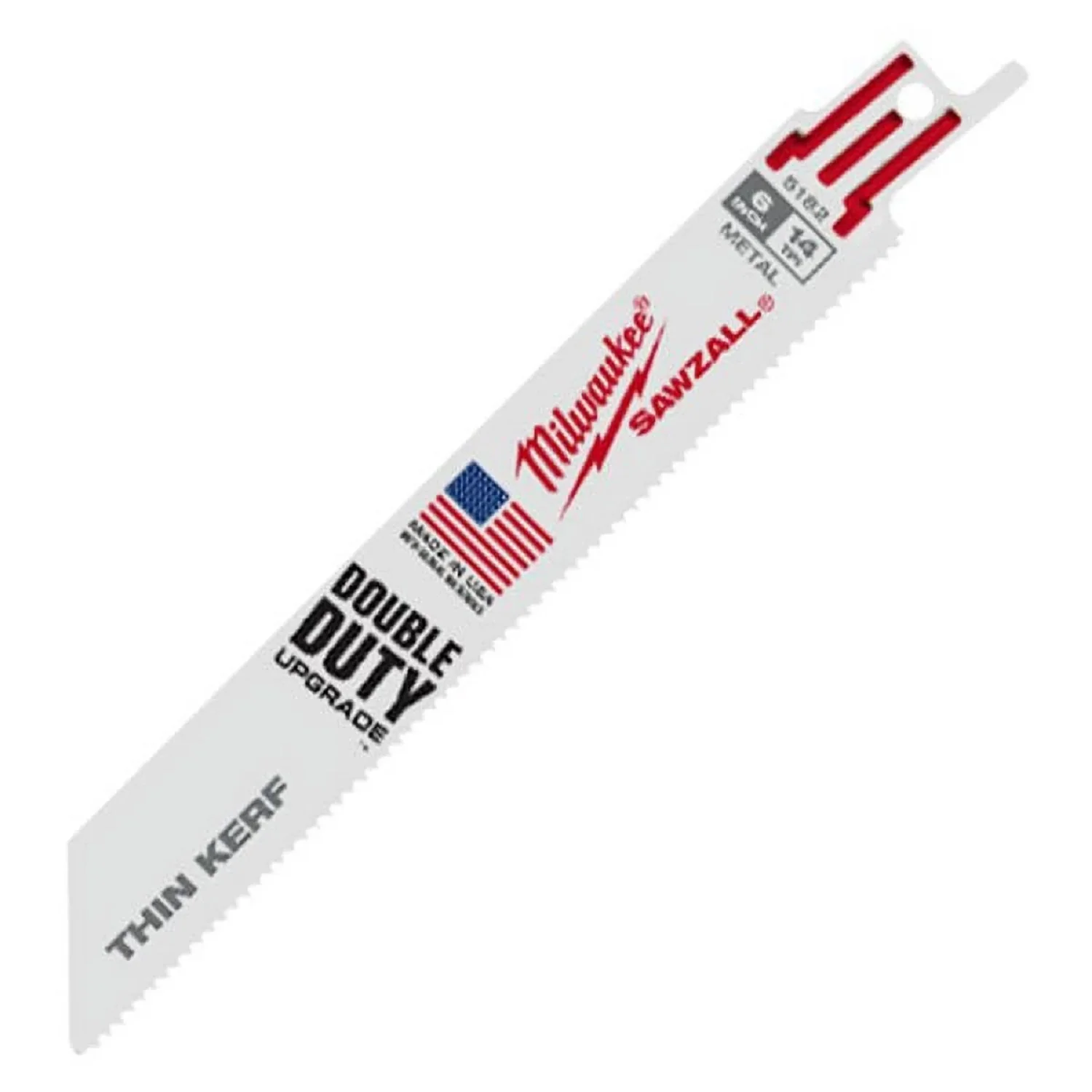 Milwaukee 48-00-8182 Super Sawzall Blade 14 Teeth per Inch 6-Inch Length