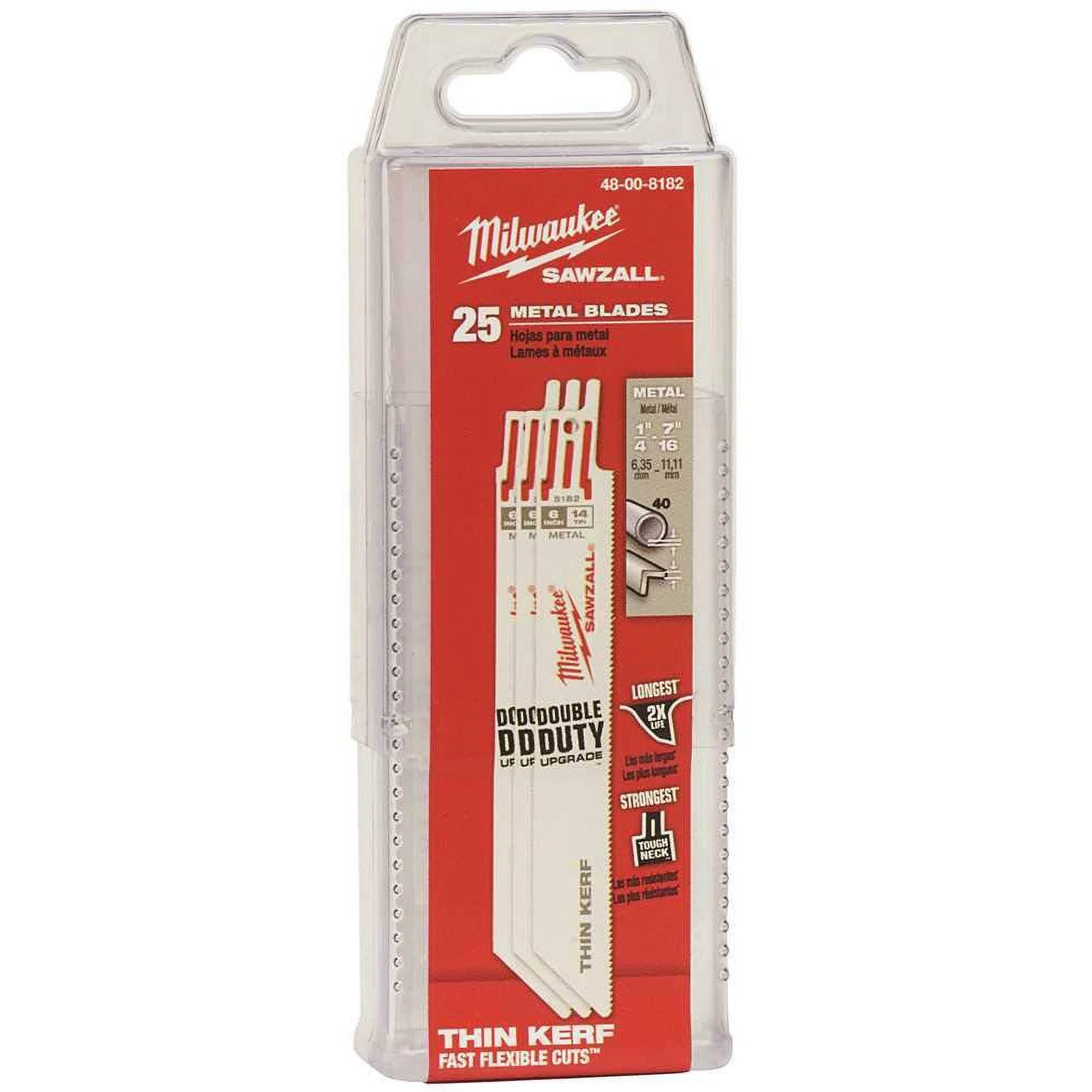 Milwaukee 48-00-8182 Super Sawzall Blade 14 Teeth per Inch 6-Inch Length - Image 2
