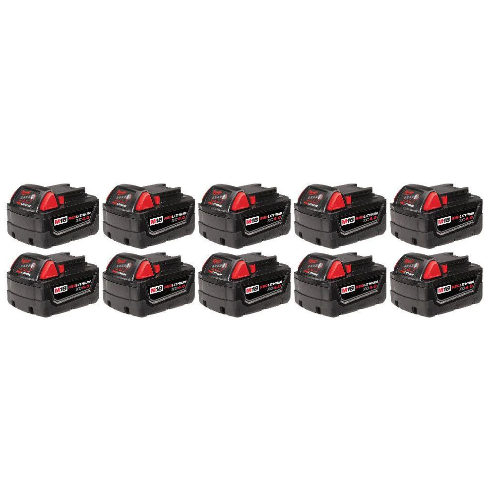 Milwaukee 48-11-1841 M18 Redlithium 4.0Ah Bat - 10 Pack - Image 2