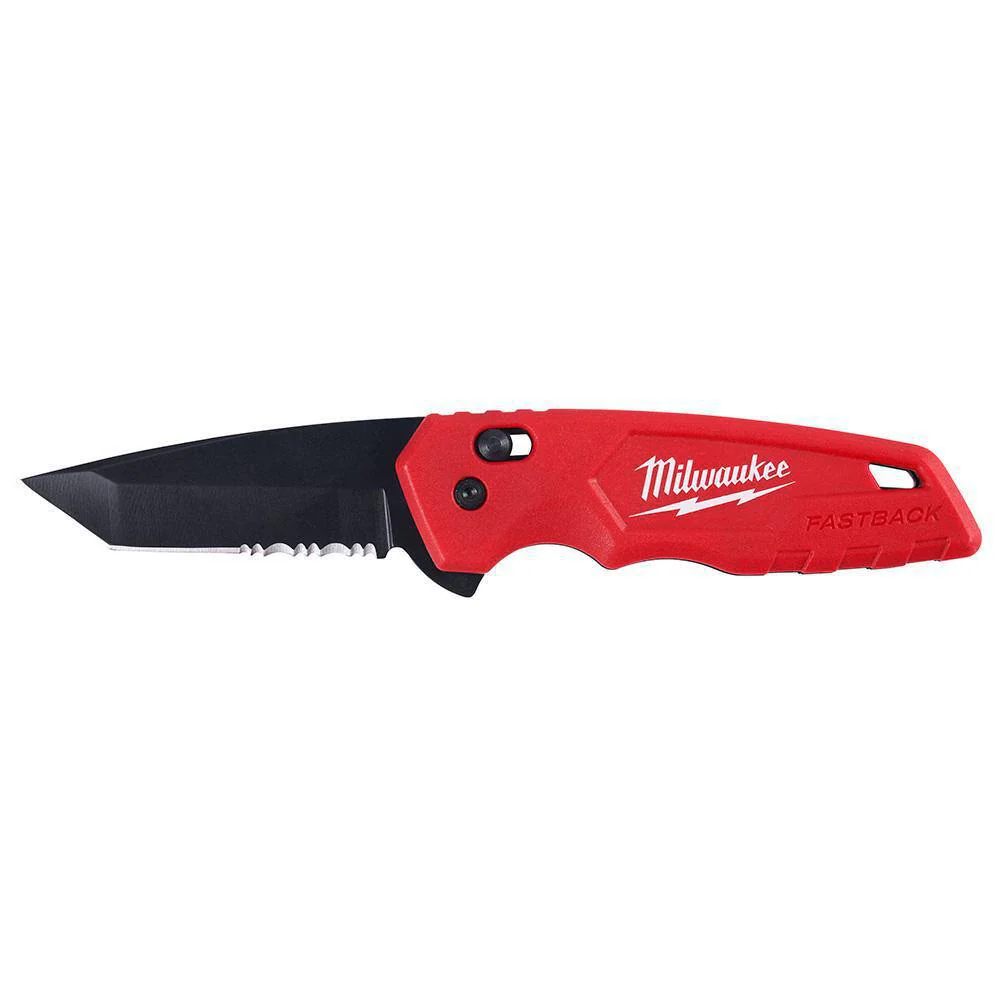 Milwaukee 48-22-1530 Fastback Stainless Steel Spring Assisted Folding Knife With 2.95" Blade, Red