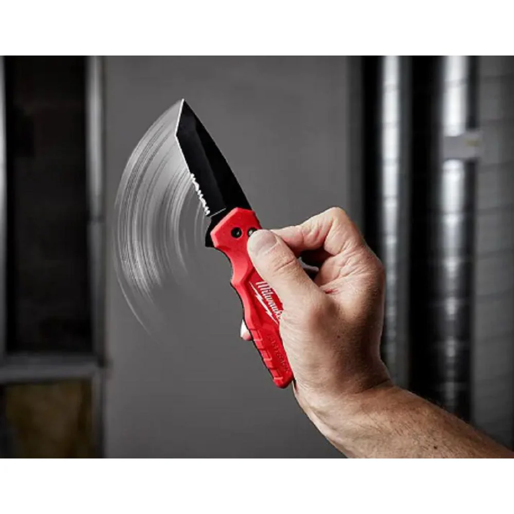 Milwaukee 48-22-1530 Fastback Stainless Steel Spring Assisted Folding Knife With 2.95" Blade, Red - Image 4