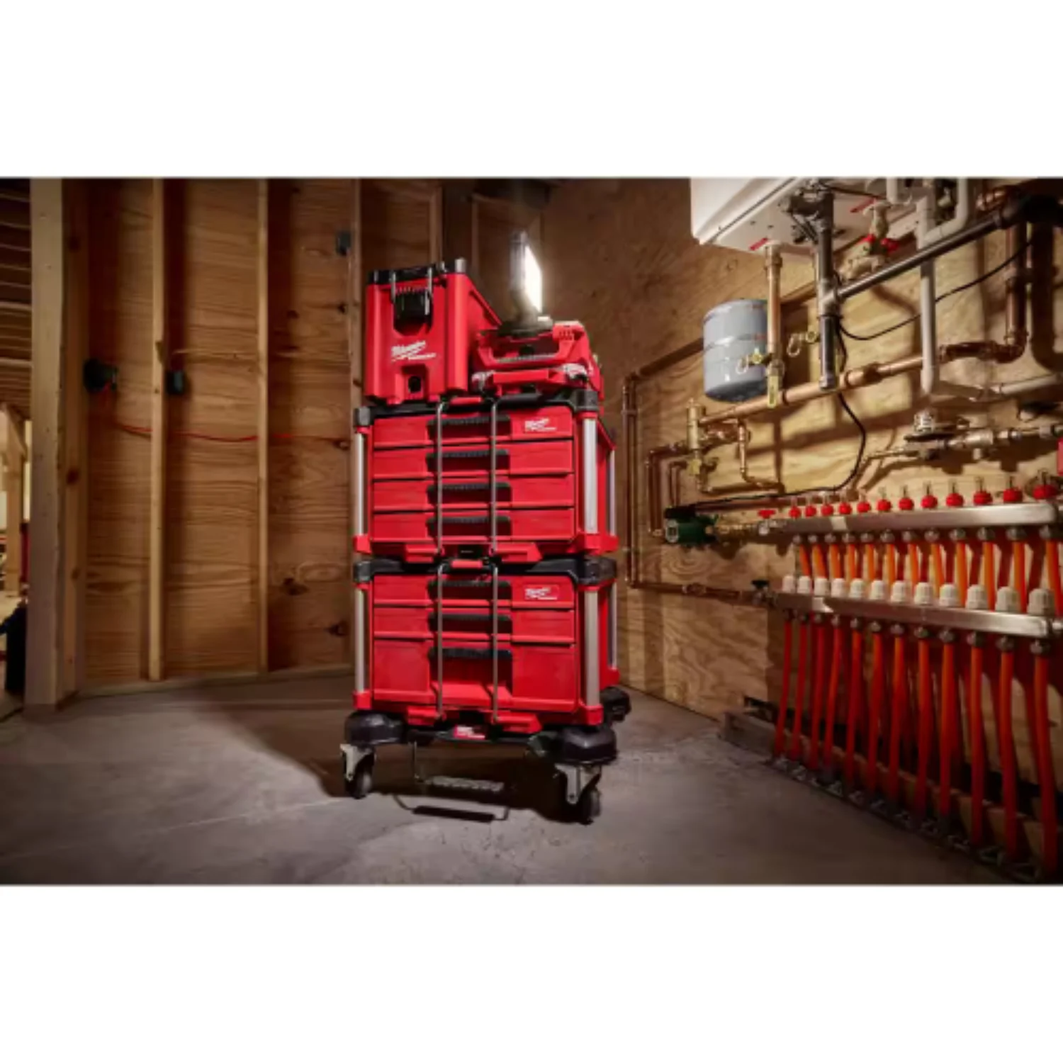 Milwaukee 48-22-8444 22 in. Modular 4-Drawer Tool Box with Metal Reinforced Corners, Red - Image 4