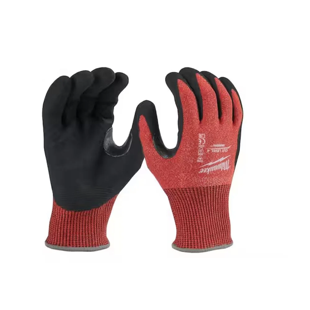 Milwaukee 48-22-8946B Medium Red Nitrile Level 4 Cut Resistant Dipped Work Gloves (12-Pack)