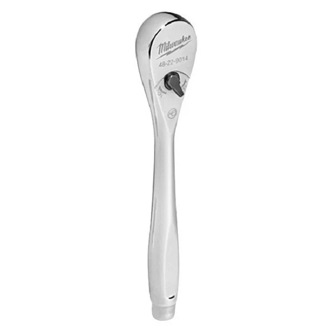 Milwaukee 48-22-9014 - 1/4" Drive 90 Tooth Standard Head Flat Metal Grip Ratchet