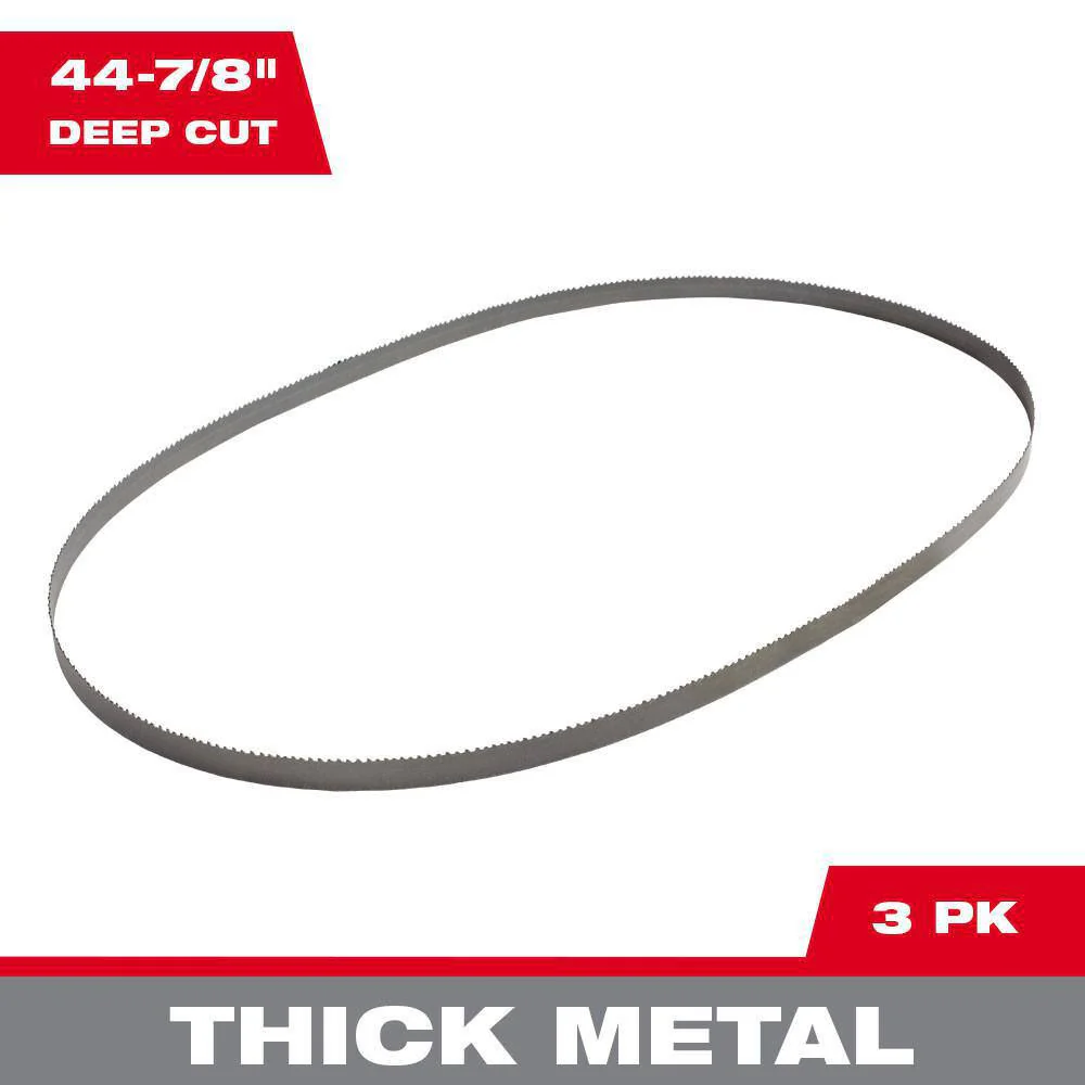 Milwaukee 48-39-0501 44-7/8-Inch, 10 Teeth per Inch, Bi-Metal Band Saw Blades, 3-Pack - Image 2