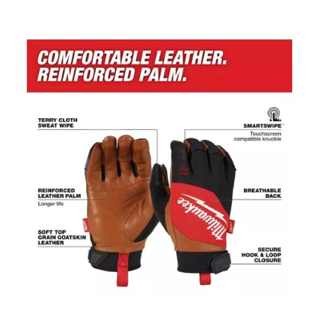Milwaukee 48-73-0023 X-Large Goatskin Leather Performance Work Gloves - Image 2