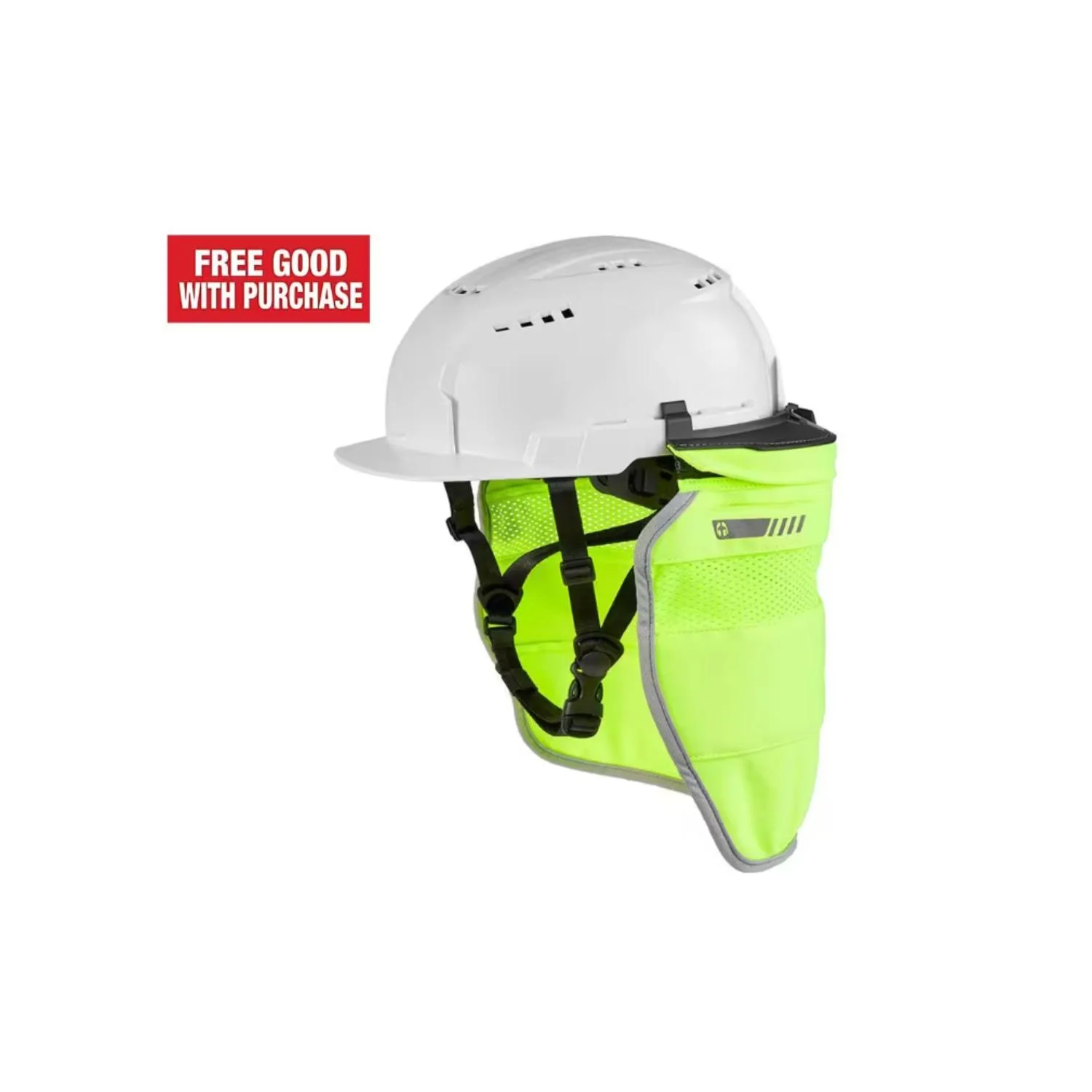 Milwaukee 48-73-1070 Bolt Yellow High Visibility Mesh Sunshade with 50+UPF UV Protection