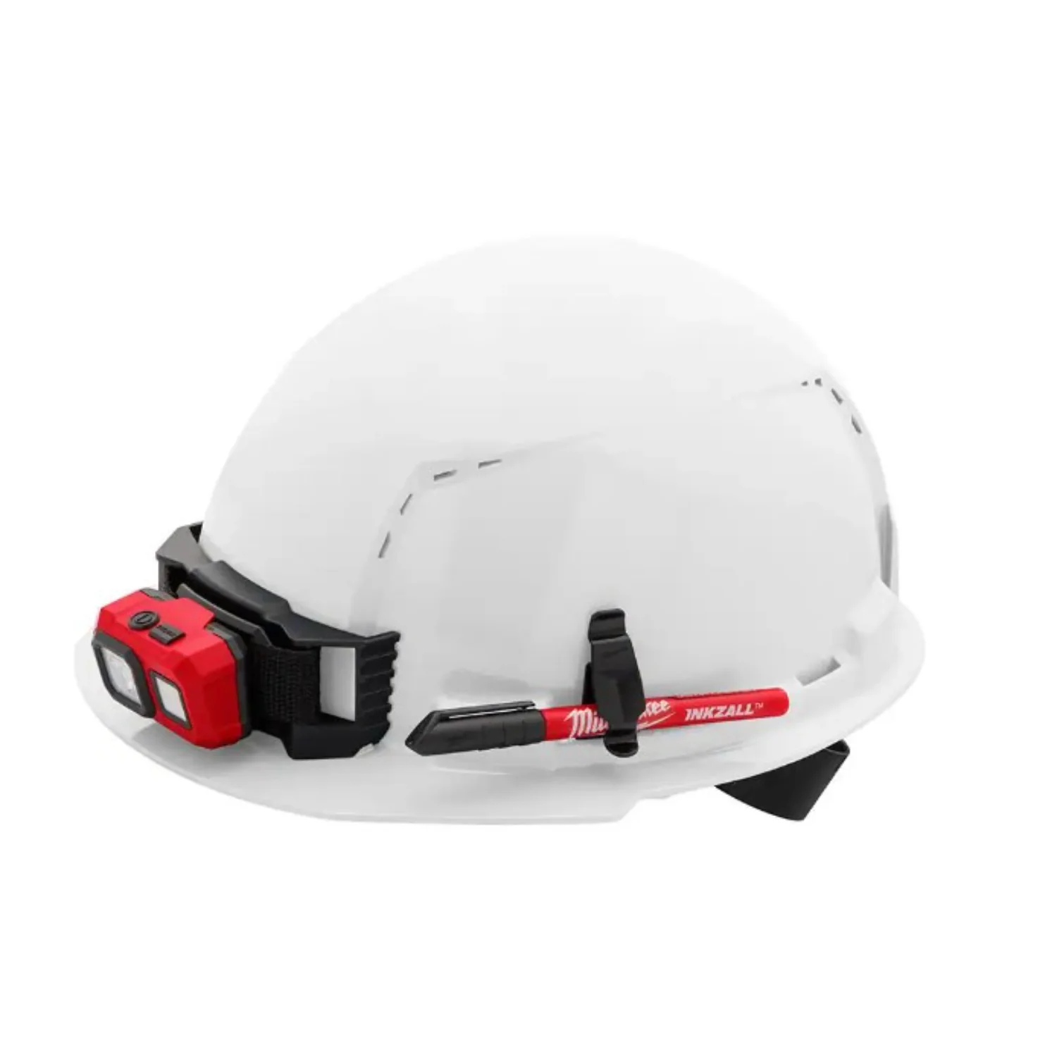 Milwaukee 48-73-1200 BOLT White Type 1 Class C Front Brim Vented Hard Hat with 4 Point Ratcheting Suspension - Image 2