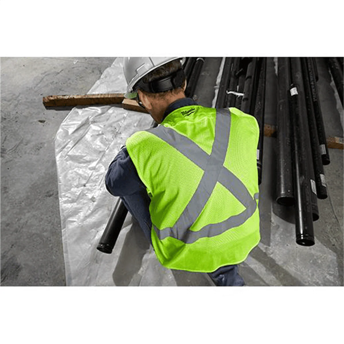 Milwaukee 48-73-5024 Mens Class 2-High Visibility Safety Vest With 10-Pockets 4XL/5XL Yellow - Image 6
