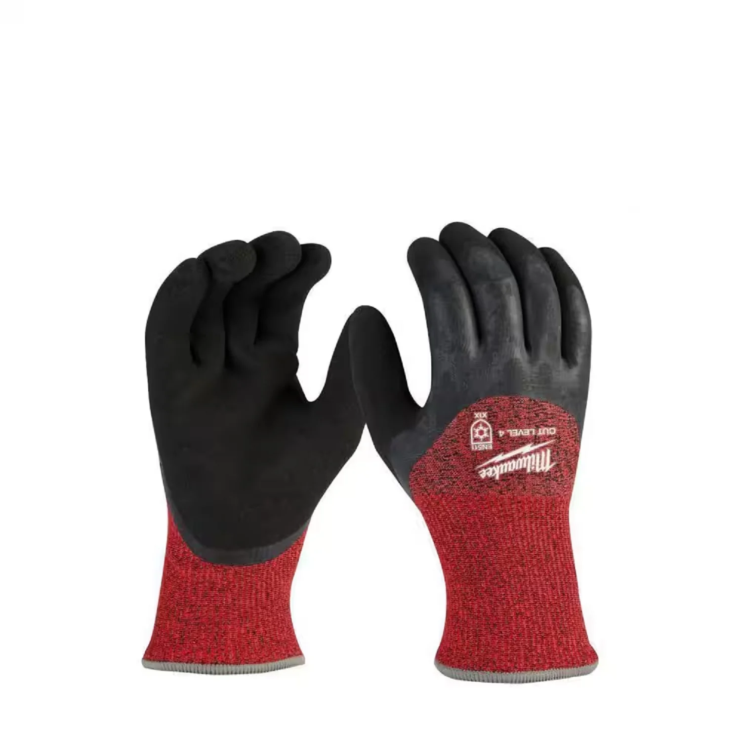 Milwaukee 48-73-7940 Small Red Latex Level 4 Cut Resistant Insulated Winter Dipped Work Gloves