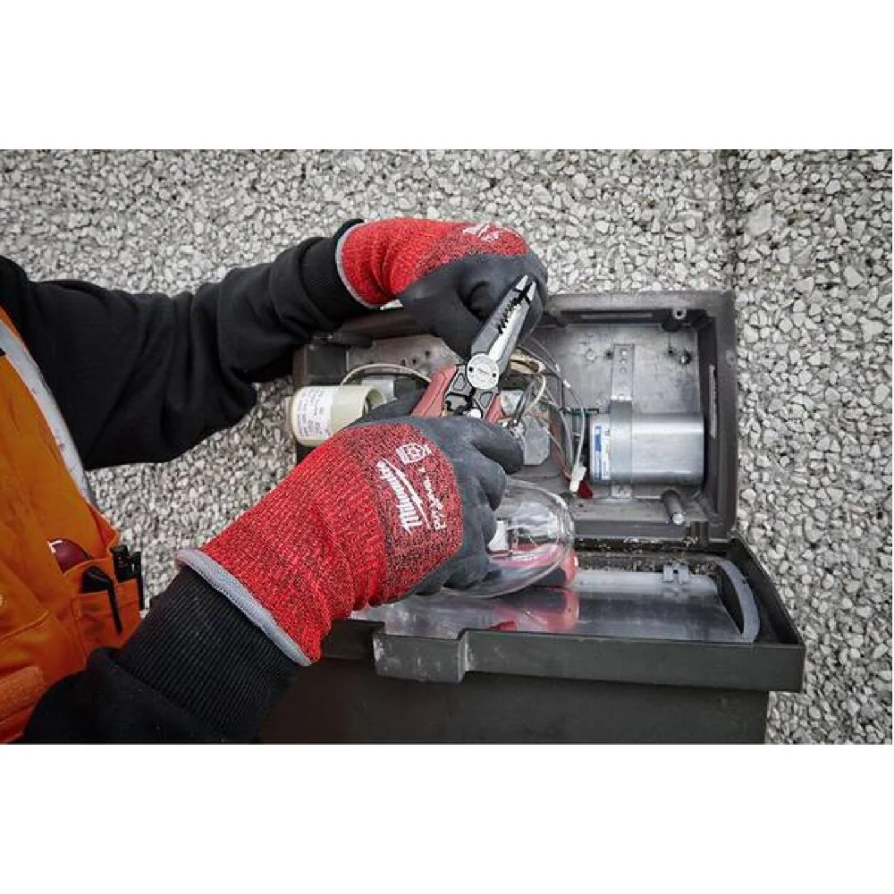 Milwaukee 48-73-7940 Small Red Latex Level 4 Cut Resistant Insulated Winter Dipped Work Gloves - Image 2