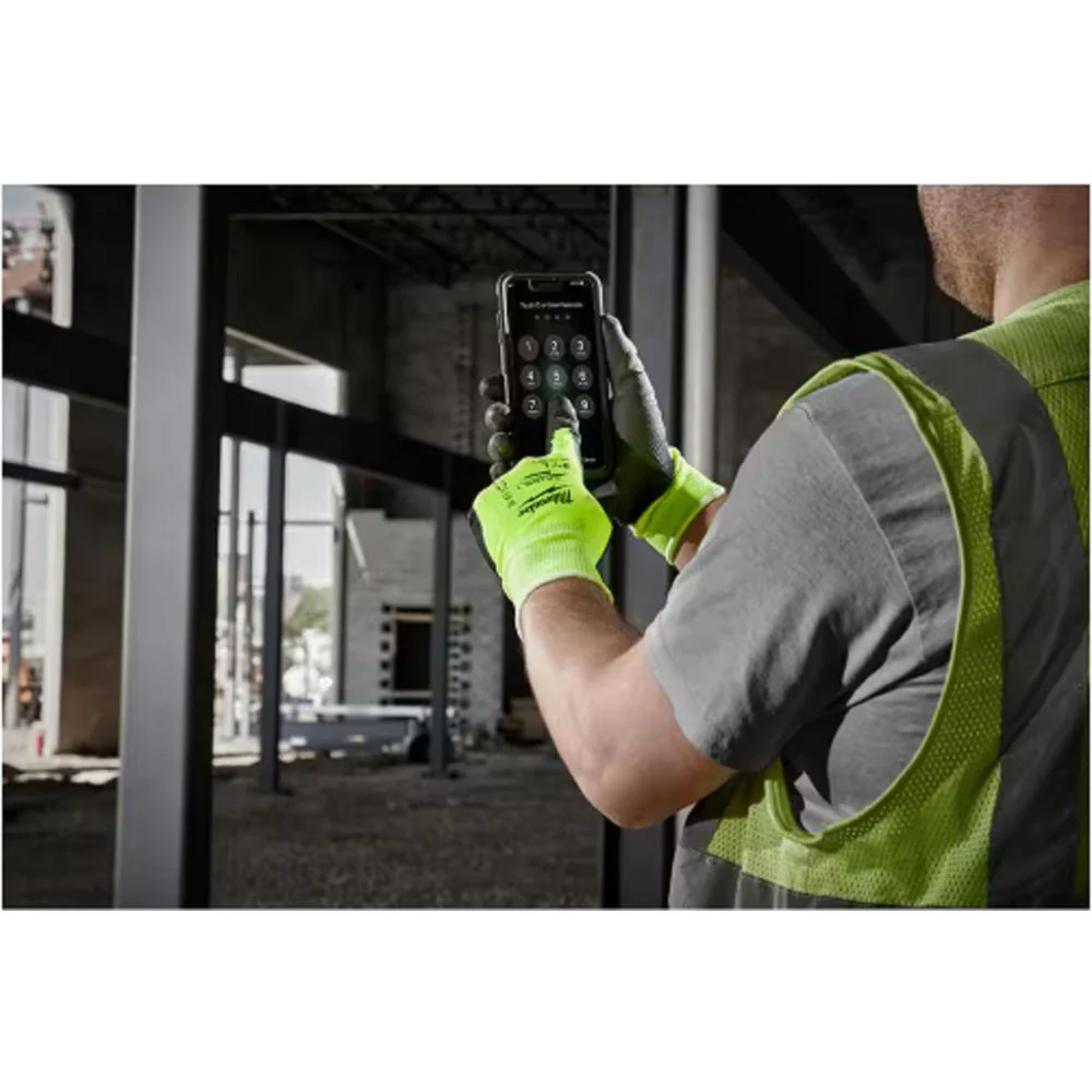 Milwaukee 48-73-8910B Small High Visibility Level 1 Cut Resistant Polyurethane Dipped Work Gloves (12-Pack) - Image 2