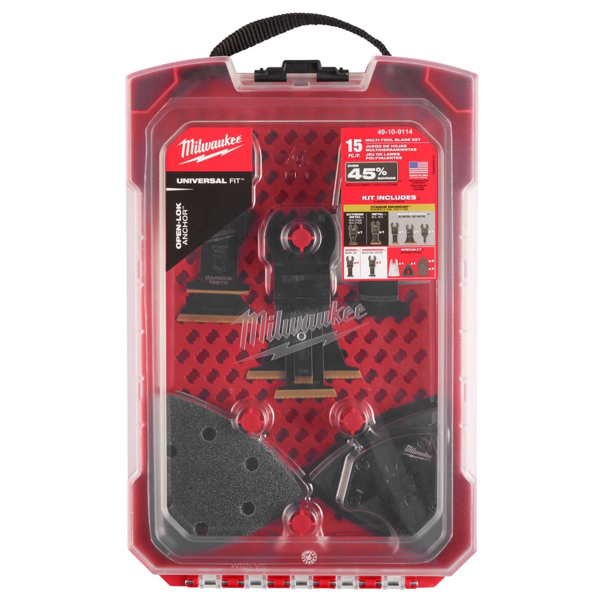 Milwaukee 49-10-9114 Open-Lok 15 pc X 3.5 in. W Titanium Oscillating Blade Set 15 pc - Image 3