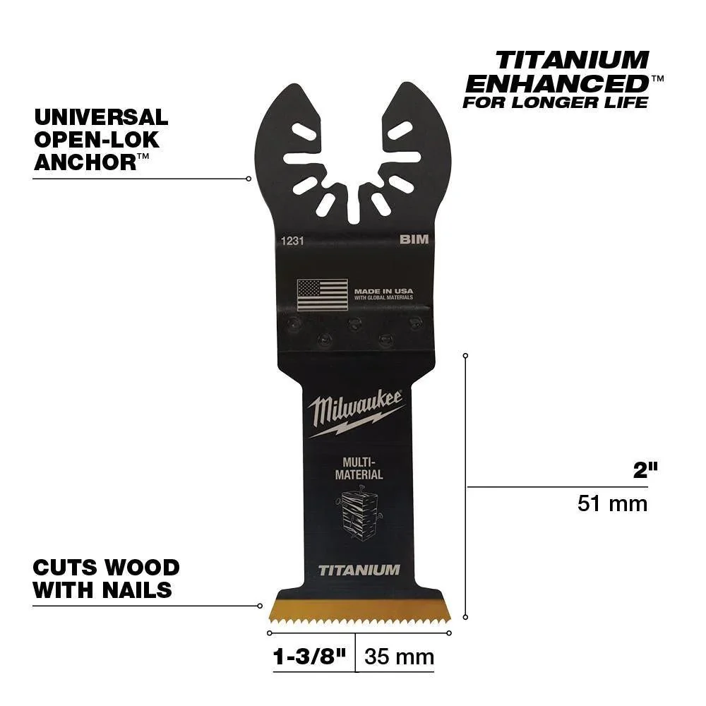 Milwaukee 49-10-9121 Multi-Tool Oscillating Blade Kit (5-Piece) - Image 2
