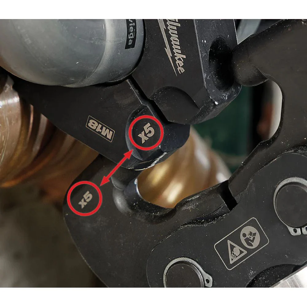 Milwaukee 49-16-2698X 2-1/2 Inch - 4 Inch IPS-P Pivoting Press Ring Kit for M18 FORCE LOGIC Long Throw Press Tool - Image 2