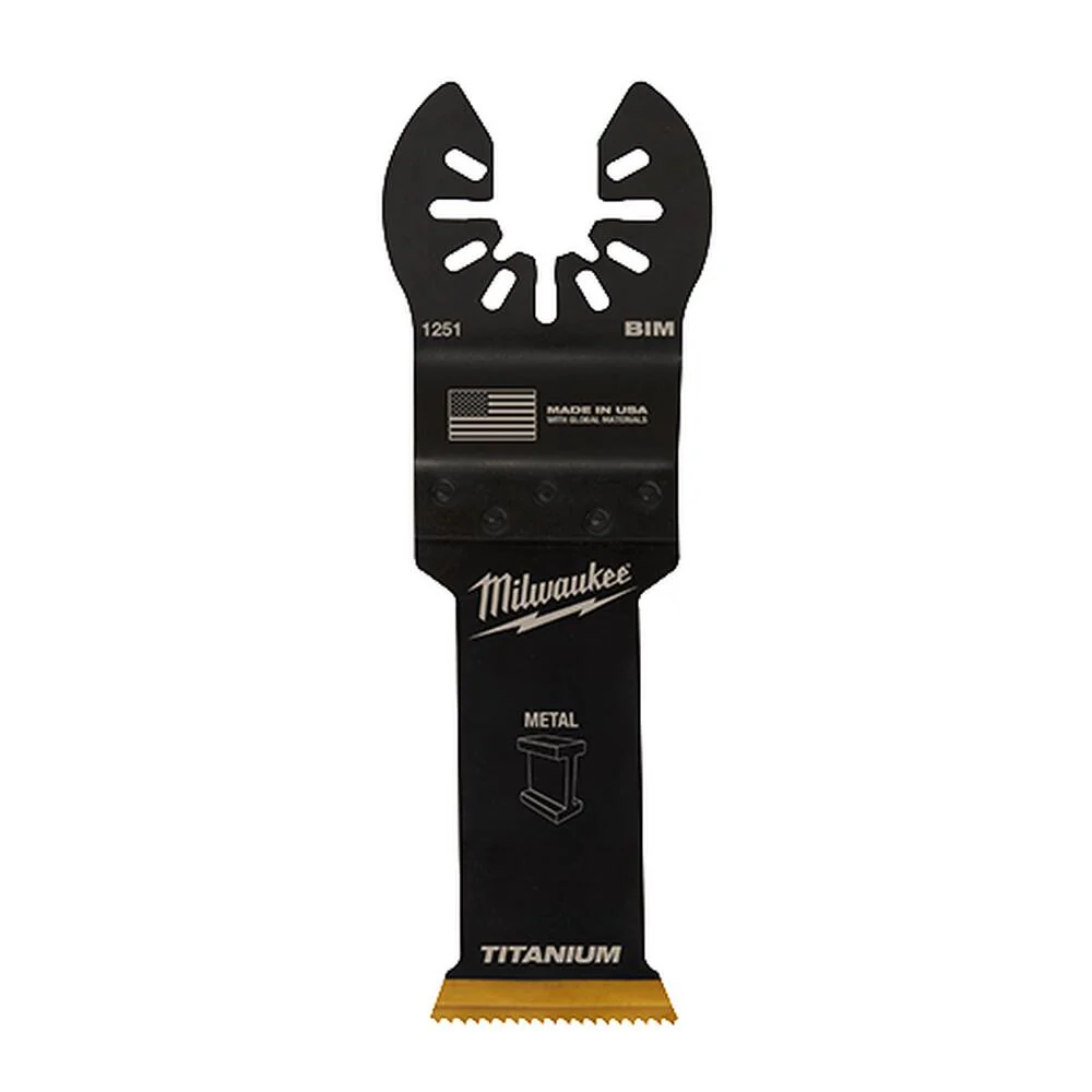 Milwaukee 49-25-1259 1-1/8 in. W Bi-Metal Open-Lok Oscillating Blade Multi-Material 10 pk