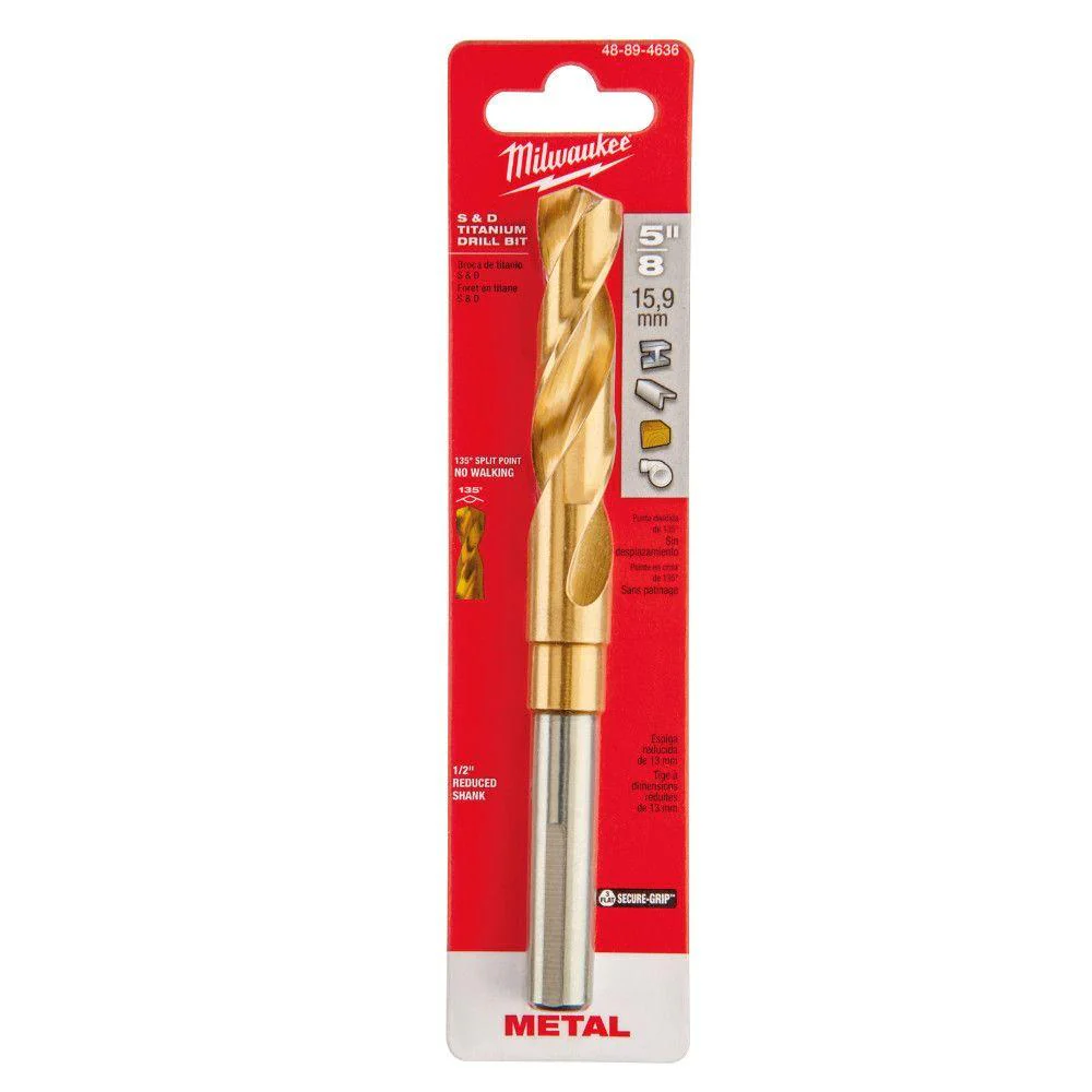 Milwaukee 48-89-4636 5/8 in. Titanium Silver and Deming Bit - Image 4