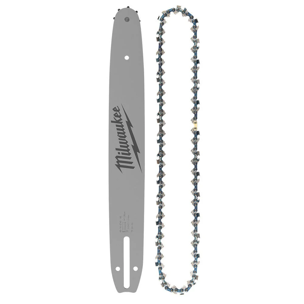 Milwaukee Electric 14 Inch Chainsaw Bar and Chain Set, .325 Inch Low Profile Pitch, .043 Inch Gauge, Silver, 49-16-2820 - Image 3