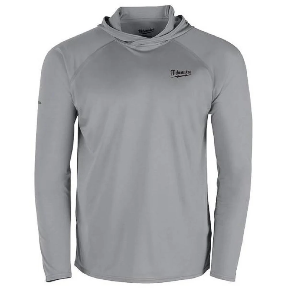 Milwaukee M550G-M Workskin Hooded Shirt - Gray M - Image 2