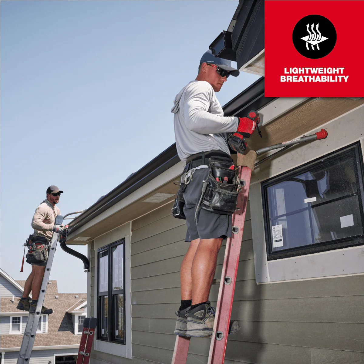 Milwaukee M550G-M Workskin Hooded Shirt - Gray M - Image 4