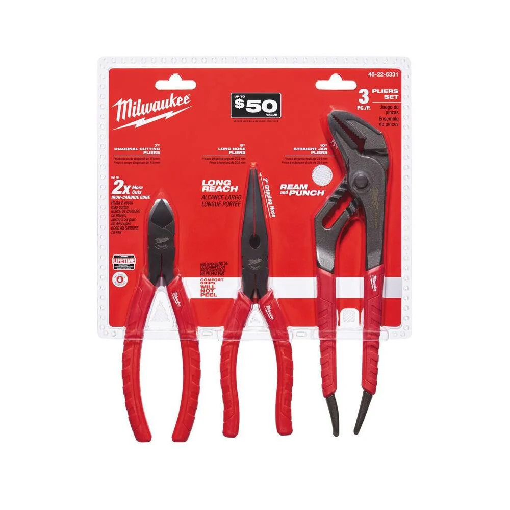 Milwaukee Tool 48-22-6331 Pliers Kit (3-Piece) - Image 2