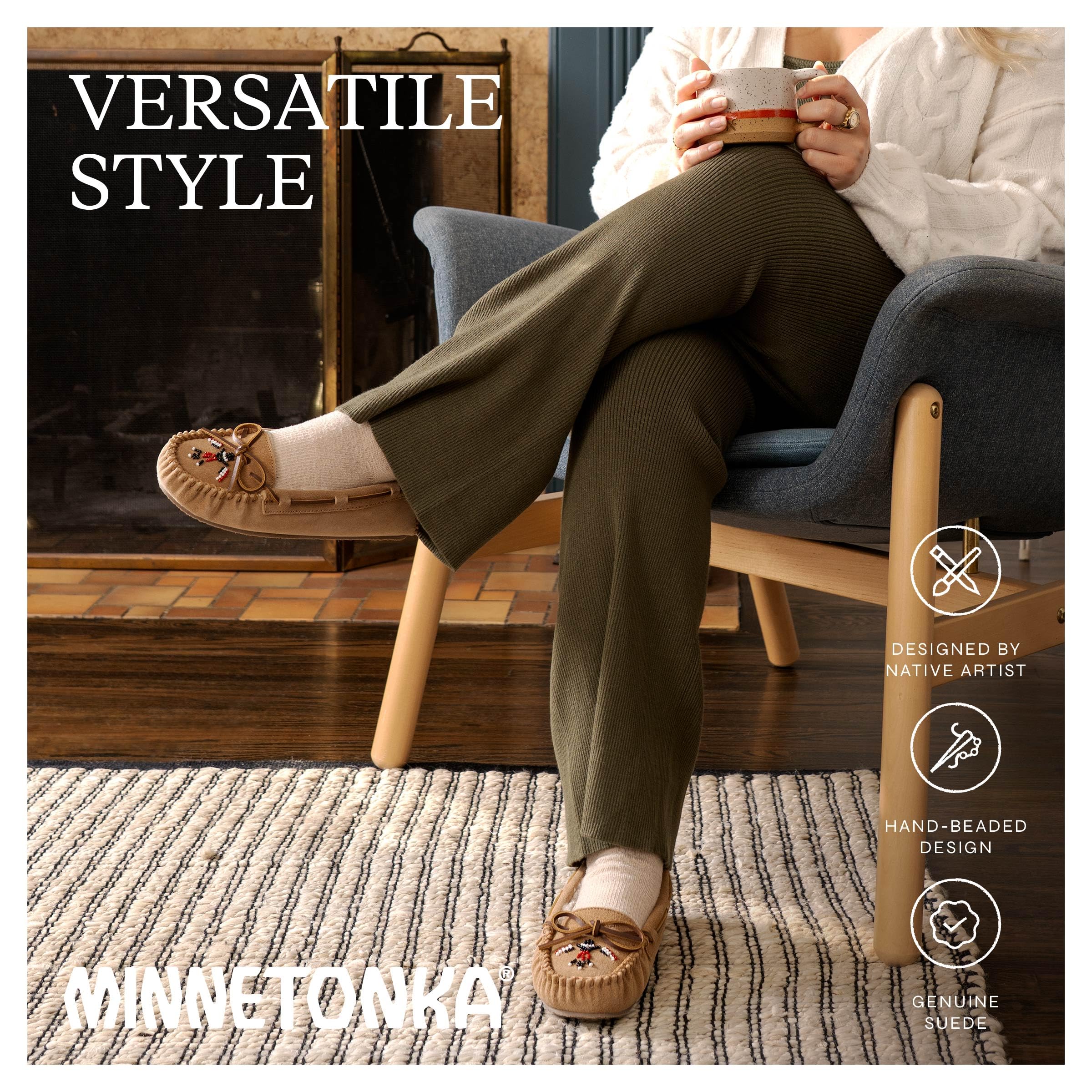 Minnetonka 4000101 Cally Thunderbird Slippers for Women - Cinnamon - 7M - Image 5