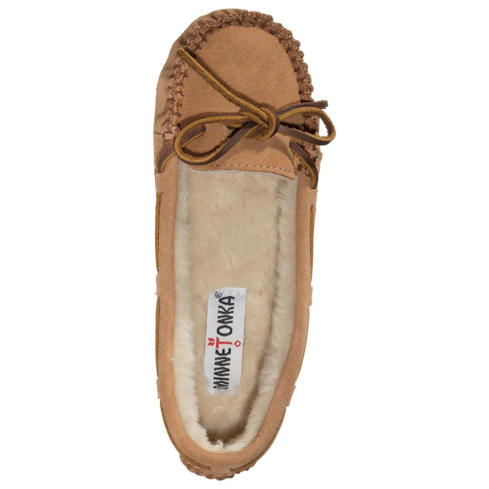 Minnetonka 4011 Moccasin Cally Moccasin Slippers for Ladies, Size:7-M, Cinnamon - Image 2