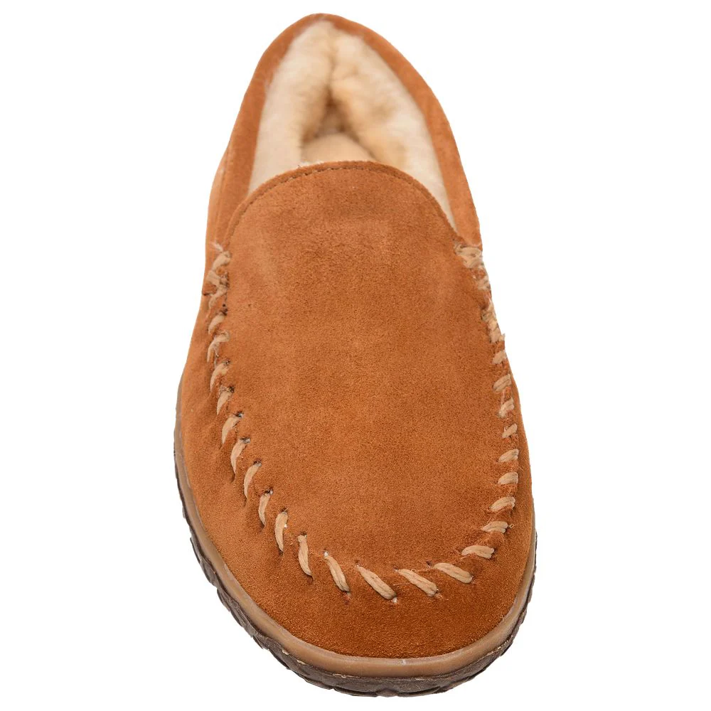 Minnetonka Sheepskin Tobie Slippers for Men - Brown - 9M - Image 6