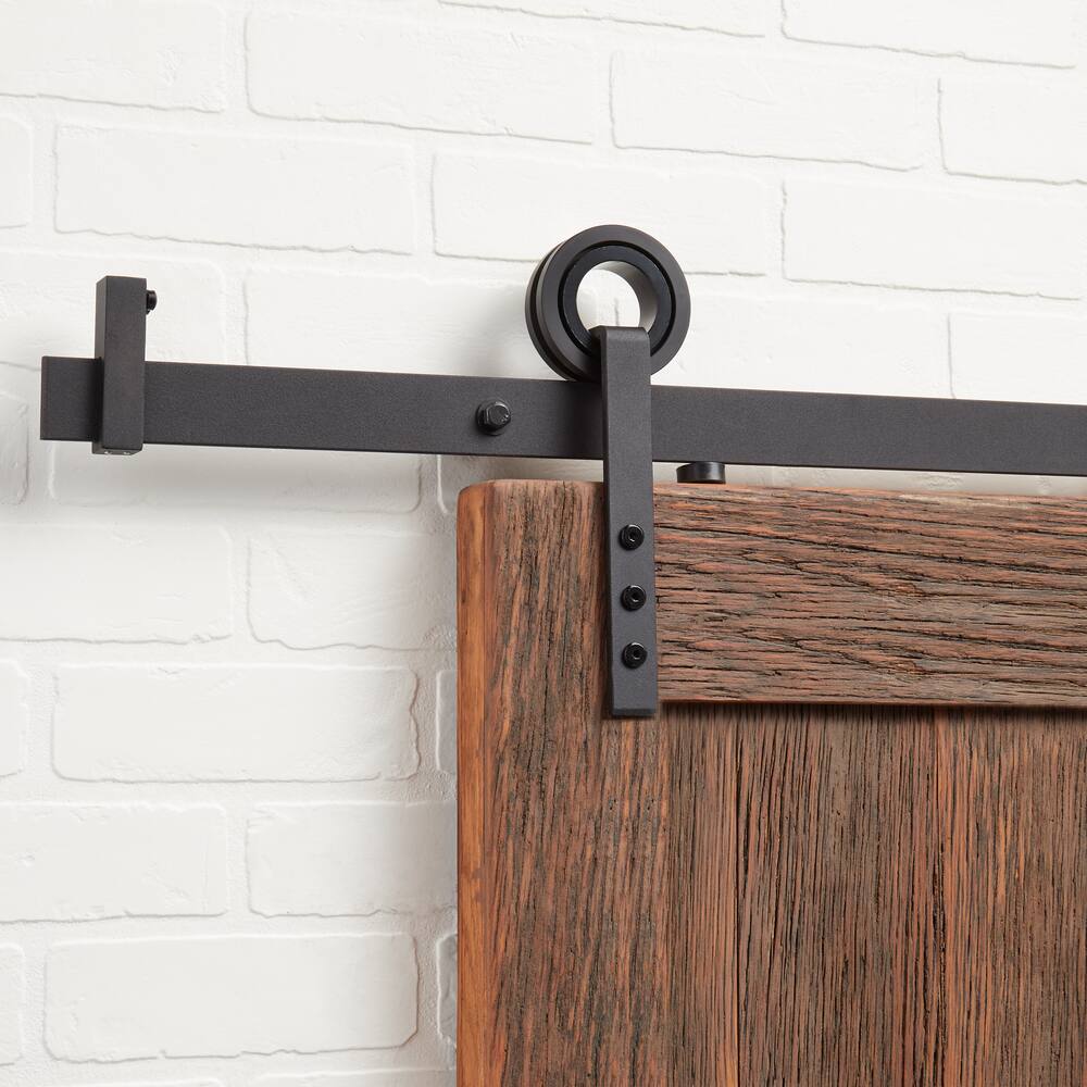 Miseno MBDH0505X120 120" Bearing Roller Strap Barn Door Hardware Kit - Black