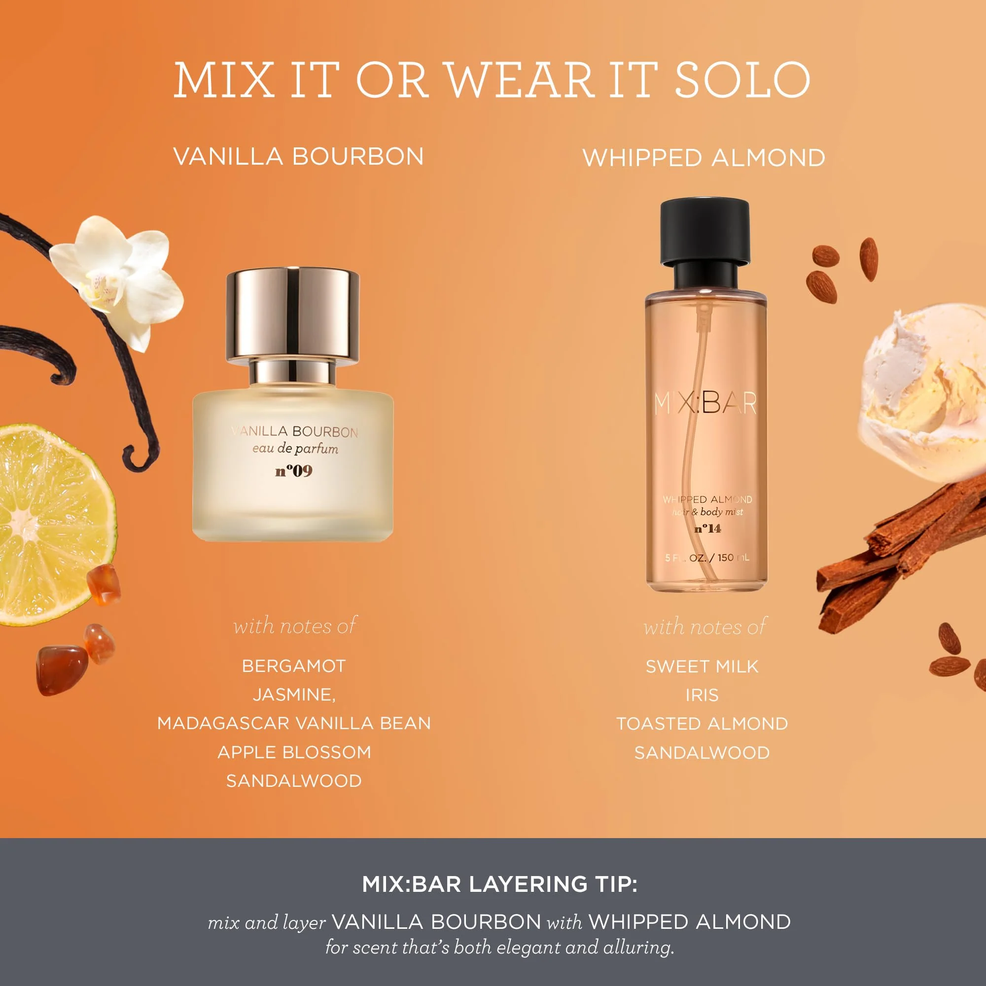 MIX:BAR Vanilla Bourbon Eau De Parfum, Warm Vanilla Bean and Oak-Infused Bourbon Blend, 1.7 fl oz - Image 4