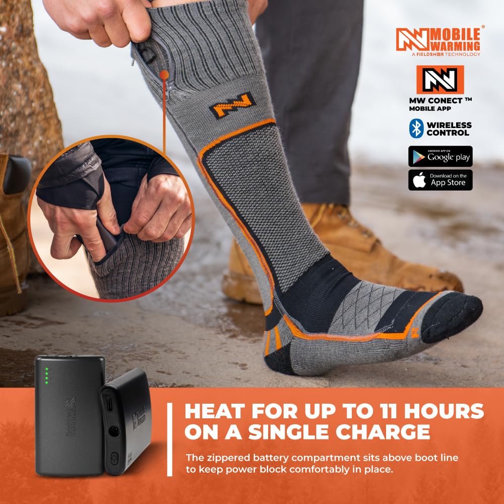 Mobile Warming Mwus22220523 Pro Heated Merino Socks - XL - Image 4