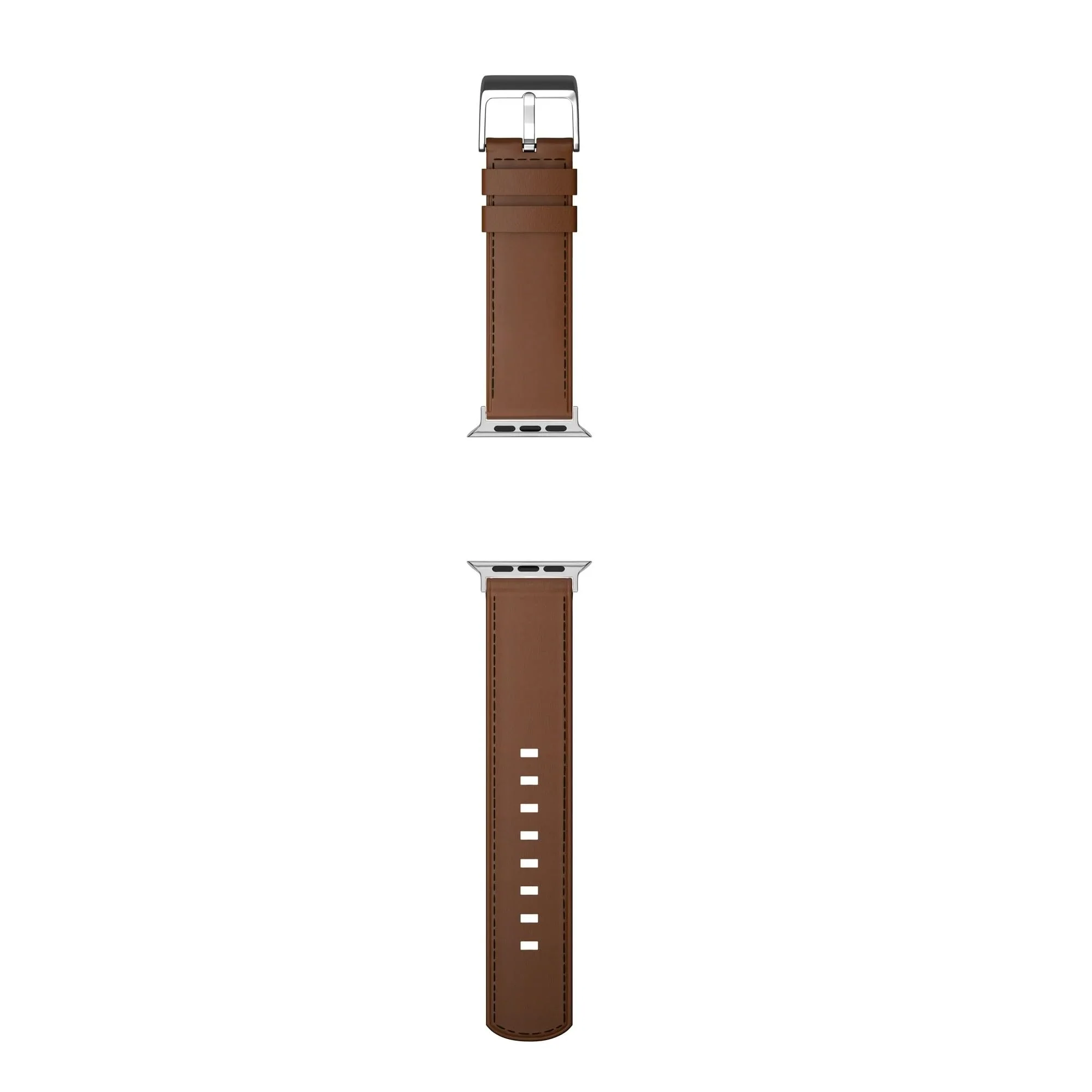 MobyFox Leather Watch Band, Premium Brown Genuine Leather, Compatible with Apple Watch Series 1-10 and Most 22mm Smartwatches, Stainless Steel Lugs, Pin-and-Tuck Buckle - Image 8