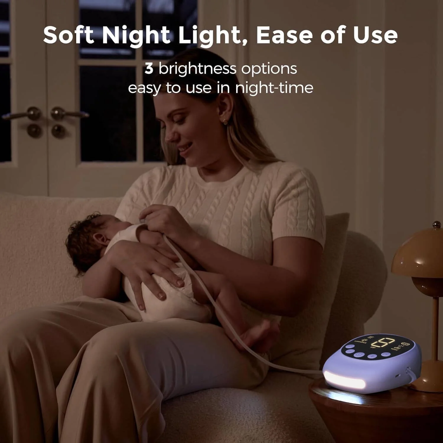 Morfone Nasal Aspirator for Baby, Hospital-Grade Electric Nose Cleaner with 9 Adjustable Suction Levels, Rechargeable, Includes 2 BPA-Free Silicone Tips, Night Light and Nursery Rhymes, 02XBQNUSH - Image 5