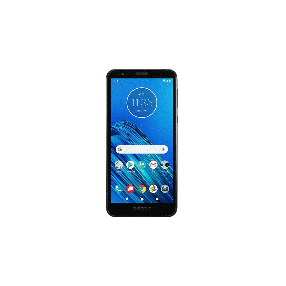 Motorola MOTXT20051 Moto E6 5.5" SmartPhone, Octa-core 1.4 GHz Cortex-A53, 16 GB Internal Storage, 2 GB Ram, 13 MP Rear Camera, Android 9.0 Pie, Starry Black - Verizon